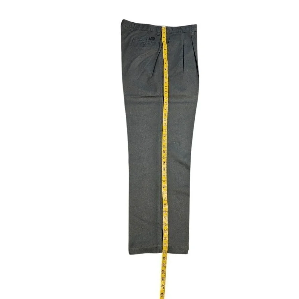 Dockers Mens Pleated Front Grey‎ Chino Pants Straight Leg Casual Slacks 37x30